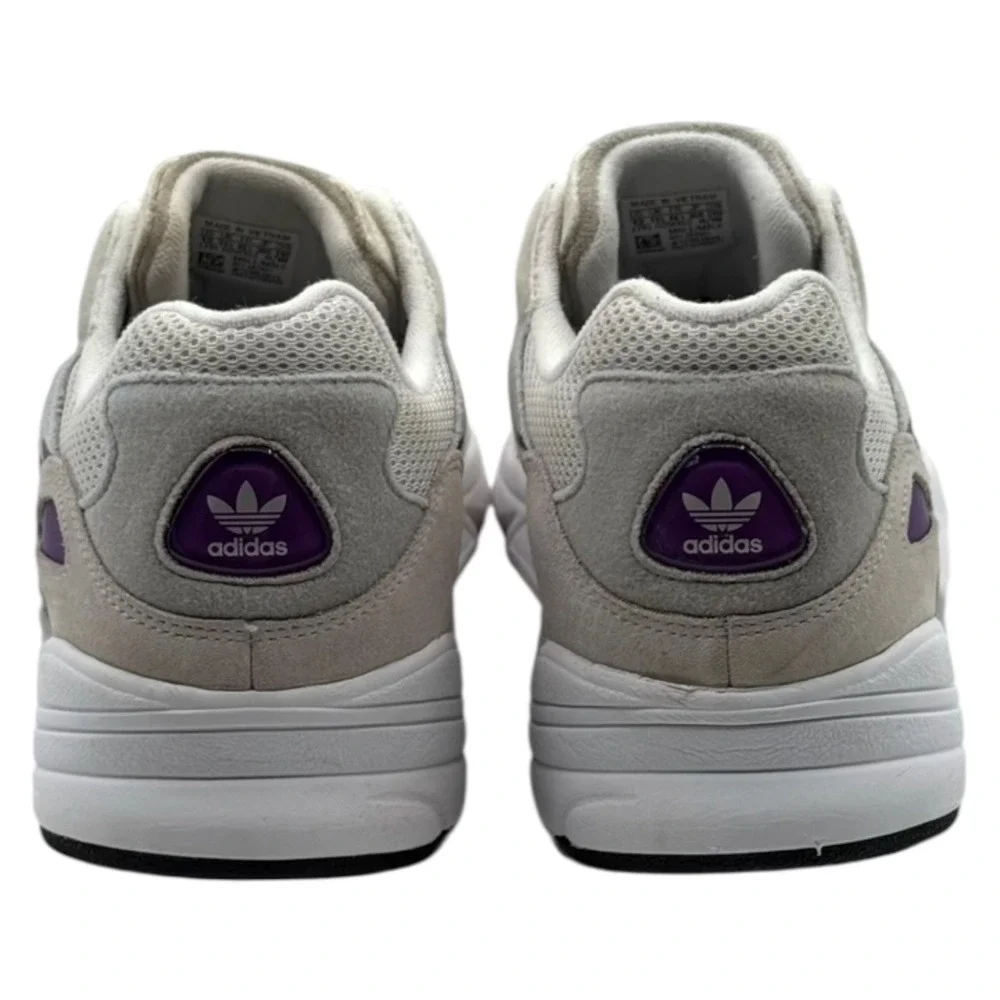 adidas Men Yung-96 Size 12 White Purple Retro Sneaker Chunky‎ Dad Shoes DB2601